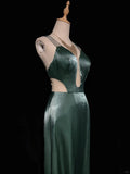 Sexy Prom Dress Spaghetti Straps Backless Prom Gown Evening Gala Dress HZ0319