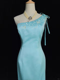 Charming Prom Dress One Shoulder Embroidered Prom Gown Gala Dress Evening Dress HZ0319
