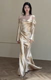 Elegant Prom Dress Off Shoulder Pleated Prom Dress Evening Dress Gala Dress HZ0319