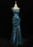 Elegant Prom Dress Backless Pleated Mermaid Prom Gown Evening Dress Gala Dress HZ0319