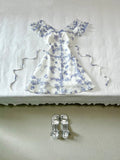 Elegant Prom Dress A Line Print Ruffle Prom Dresses Party Dress HZ0319
