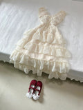 Sweet Prom Dress V-neck Lace-up Ruffle Prom Dress Party Dress Date Dress HZ0319