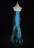 Gorgeous Prom Dress Strapless Pleated Ruffle Prom Gown Gala Dress Evening Dresses HZ0319