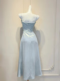 Elegant Prom Dress Spaghetti Straps Pleated Gala Dress Evening Dress HZ0319