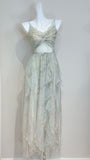 Pretty Prom Dress V-neck Pleated Print Gala Dress Evening Dress HZ0319