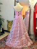 Cute Prom Dress A Line Strapless Tiered 16th Dress Gala Dress Evening Dress HZ0319