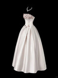 Sweet Prom Dress Strapless Flower Pleated Evening Dress Gala Dress 16th Dress HZ0319
