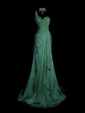 Gorgeous Prom Dress One Shoulder Backless Pleated Evening Dress Gala Dress HZ0319