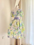 Cute Summer Dress Crew Neck Print Women Dress Birthday Party Dress HZ0319