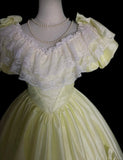 Sweet Prom Dress Crew Neck Pleated Lace Ball Gown Evening Dress Birthday Party Dress HZ0319