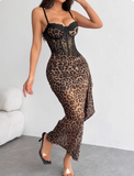 Sexy Summer Dress Spaghetti Straps Leopard Print Summer Dress Vacation Dress Party Dress HZ0319