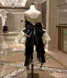 Elegant Short Prom Dress Spaghetti Straps Bowknot Cocktail Dress Homecoming Dress Princess Dress HZ0319
