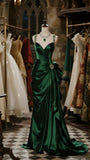 Gorgeous Prom Dress Spaghetti Straps Pleated Evening Dress Gala Dress HZ0319
