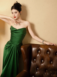 Charming Prom Dress Strapless Pleated Evening Dress Gala Dress Party Dress HZ0319