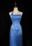 Charming Prom Dress A Line Asymmetrical Neck Long Evening Dresses Gala Dress HZ0319