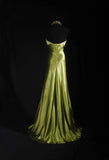 Gorgeous Prom Dress Green A Line Halter Pleated Evening Dresses Gala Dress HZ0319