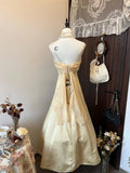Charming Prom Dress A Line Spaghetti Straps Pleated Gala Dress Evening Dress HZ0319