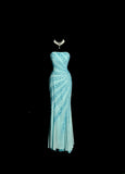 Shiny Prom Dress Strapless Pleated Beading Long Prom Dress Evening Dress Birthday Party Dress HZ0319