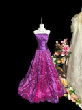 Elegant Prom Dress A Line Strapless Pleated Evening Dress Birthday Party Outfits HZ0319
