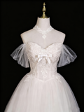 Elegant Wedding Dress Sweetheart Tulle Pleated Wedding Dress HZ0319