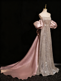 Shiny Prom Dress A Line Strapless Evening Gown Birthday Party Outfits HZ0319