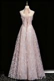 Shiny Prom Dress A Line Spaghetti Straps Evening Dress Birthday Party Outfits HZ0319