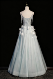 Gorgeous Prom Dress Spaghetti Straps Feather Pleated Evening Dress Birthday Party Dress HZ0319