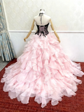 Elegant Prom Dress Halter Ruffle Ball Gown Quinceanera Dress Evening Dress HZ0319