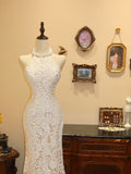 Elegant Wedding Dress Crew Neck Mermaid Wedding Dress HZ0319