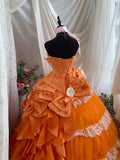 Charming Prom Dress Strapsless Pleated Tulle Ball Gown Evening Dress Quinceanera Dress HZ0319