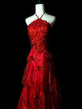 Stunning Prom Dress A Line Halter Flower Evening Dress Birthday Party Dress Cocktail Dress HZ0319
