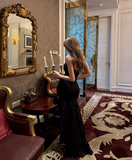 Sexy Prom Dress Strapless Pleated Slit Mermaid Evening Gown Cocktail Dress HZ0319
