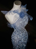 New Arrival Prom Dress Halter Mermaid Birthday Party Dress Evening Dress HZ0319