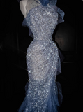 New Arrival Prom Dress Halter Mermaid Birthday Party Dress Evening Dress HZ0319