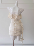 New Arrival Homecoming Dress Spaghetti Straps Pleated Short Prom Dress Birthday Party Outfits HZ0319