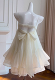 Popular Homecoming Dress Spaghetti Straps Pleated Ruffle Short Prom Dress Birthday Party Outfits HZ0319