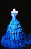 Gorgeous Prom Dress Strapless Pleated Evening Dress Ball Gown Quinceanera Dress HZ0319