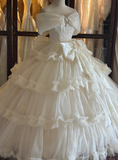 Popular Prom Dress Off Shoulder Tulle Pleated Evening Gown Sweet 16 Dress Ball Gown HZ0319