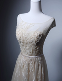 New Arrival Prom Dress A Line Crew Neck Tulle Evening Gown Prom Dress HZ0319