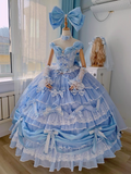 Luxury Prom Dress V-neck Pleated Tiered Ball Gown Quinceanera Outfits Evening Dress HZ0319