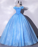 Charming Prom Dress Off Shoulder Pleated Ball Gown Quinceanera Dress Evening Dress HZ0319