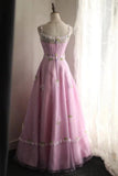 New Arrival Prom Dress Pink Spaghetti Straps Floral Evening Dress Birthday Party Dress Gala Dress HZ0319