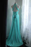 Stunning Prom Dress Halter Floral Evening Dress Birthday Party Dress Gala Dress HZ0319