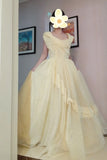Cute Prom Dress Asymmetrical Neck Pleated Evening Dress Sweet 16 Dress Ball Gown HZ0319