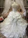 Stunning Prom Dress Strapless Pleated Evening Dress Quinceanera Dress Ball Gown HZ0319