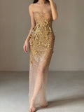 Shiny Prom Dress Crew Neck Evening Dress Birthday Party Dress Gala Dress HZ0319