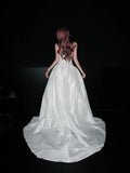 Elegant Wedding Dress Satins Sweetheart Pleated Wedding Dress HZ0319