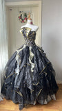 New Arrival Prom Dress Asymmetrical Neck Pleated Ball Gown Birthday Dress Evening Dress Sweet 16 Dress HZ0319