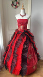 Stunning Prom Dress Strapless Pleated Ball Gown Evening Dress Sweet 16 Dress Birthday Party Outfits HZ0319
