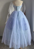 Pretty Prom Dress Strapless Pleated Tulle Ball Gown Evening Dress Quinceanera Dress Birthday Party Dress HZ0319